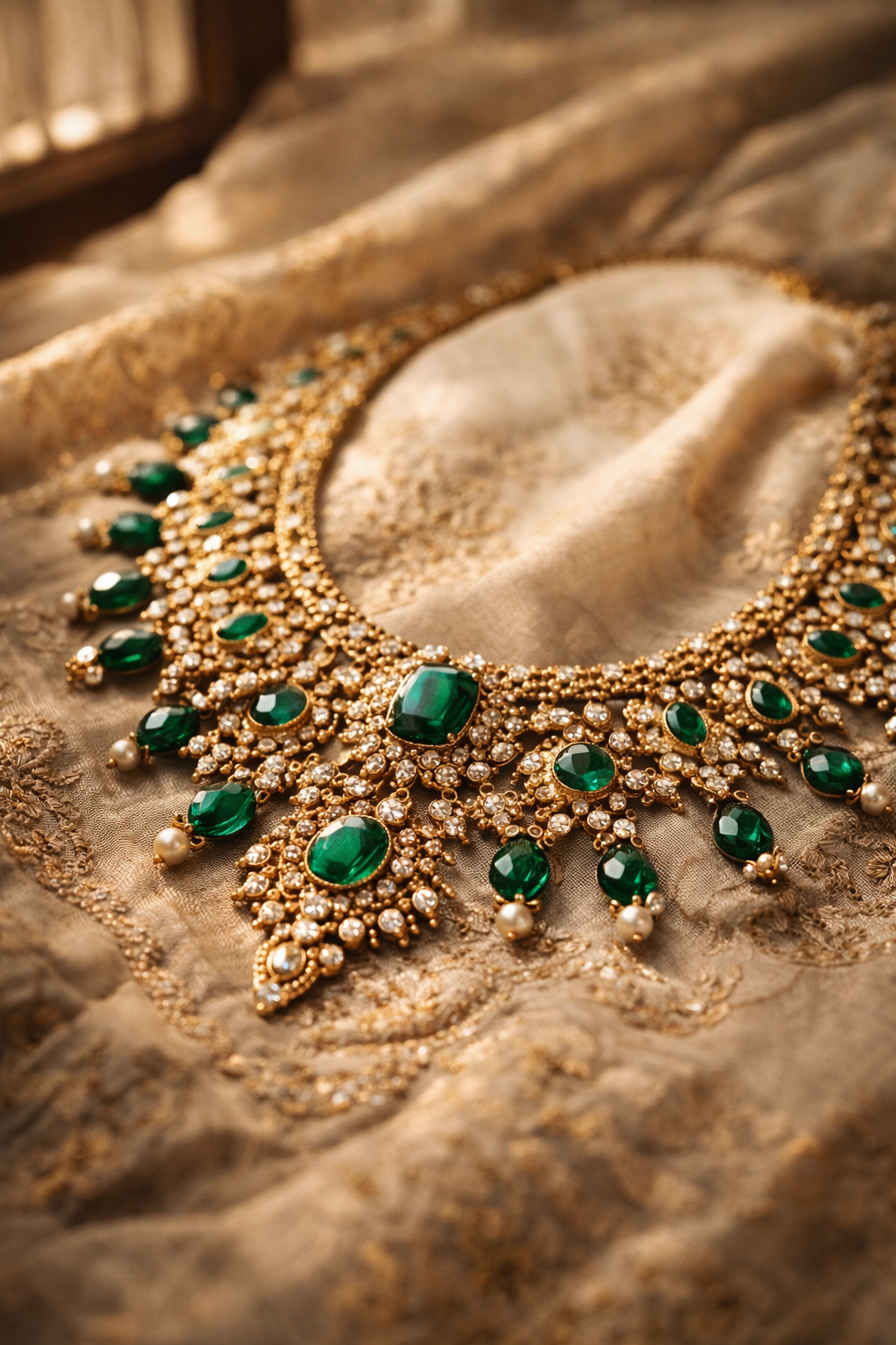Emerald & Diamond Grand Necklace